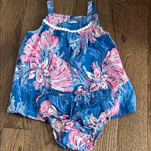 Lilly Pulitzer Blue and Pink Baby Dress